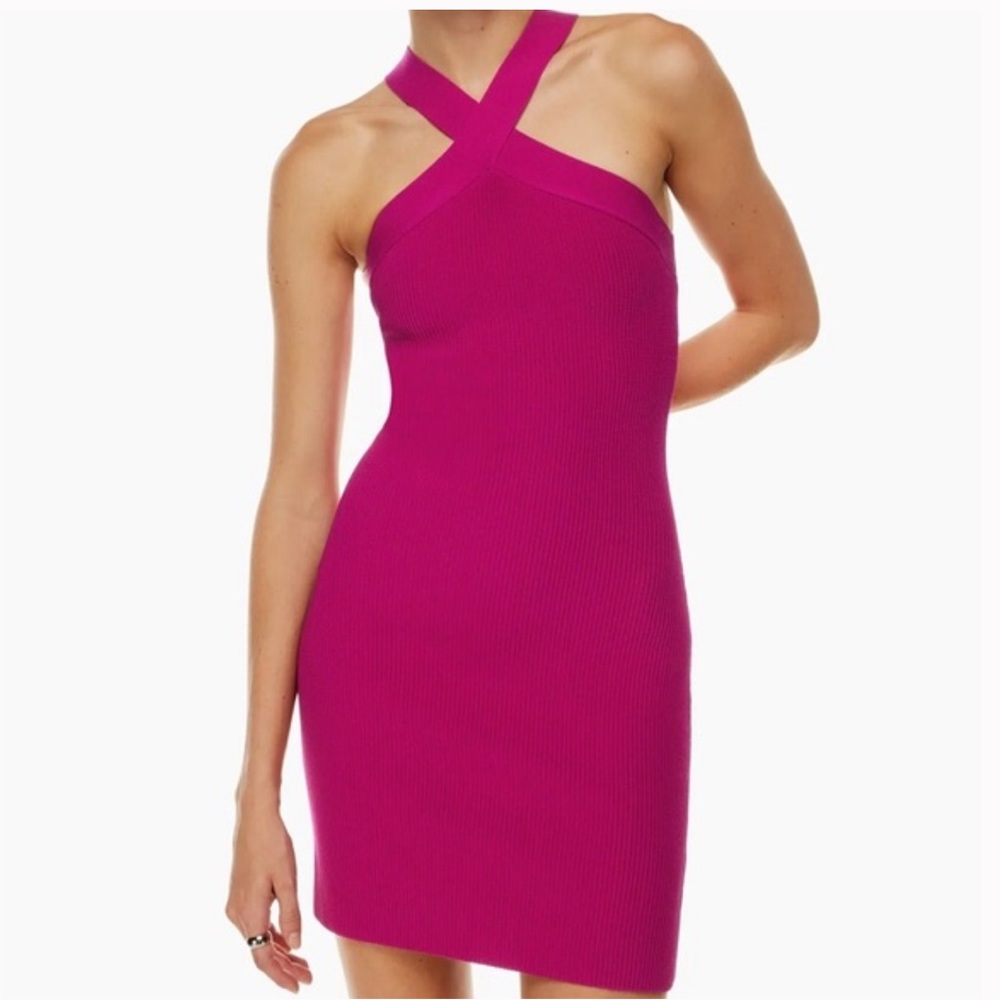 Aritzia bodycon fuchsia dress
